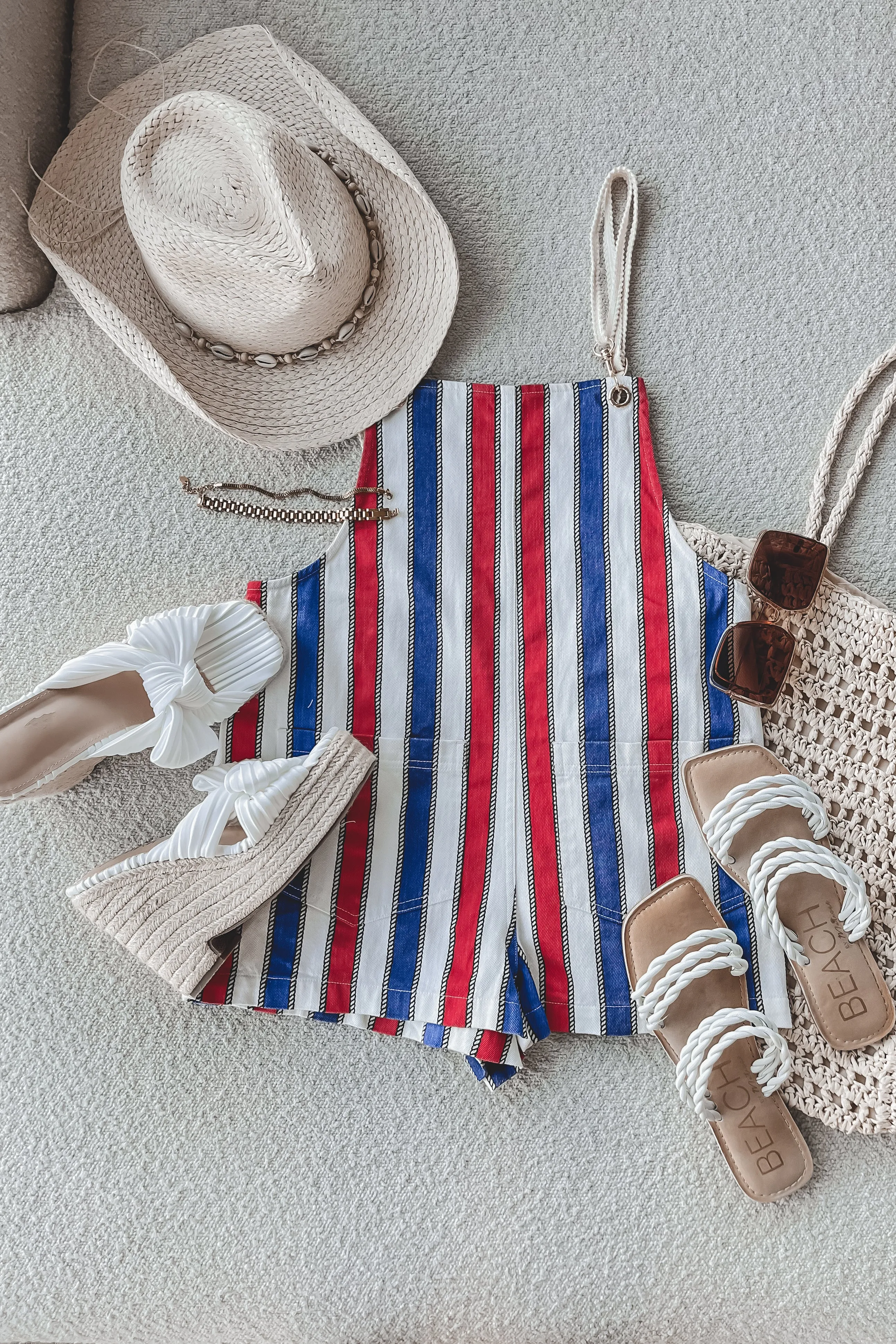 A Walk In The Sunset White Braided Wedge Heel