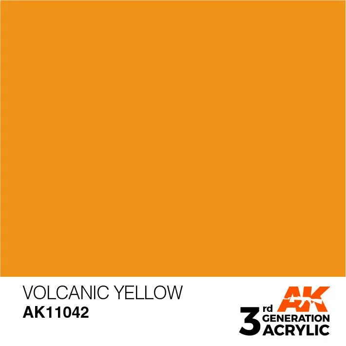 AK Interactive AK11042 3G Volcanic Yellow Acrylic Paint 17ml