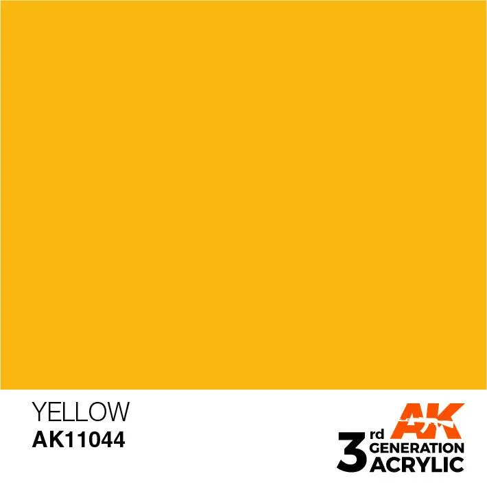 AK Interactive AK11044 3G Yellow Acrylic Paint 17ml