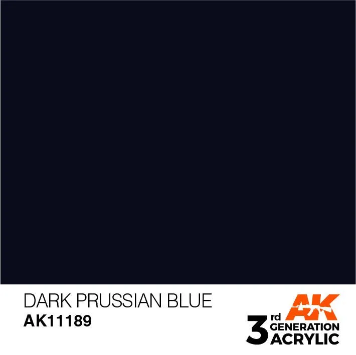 AK Interactive AK11189 3G Dark Prussian Blue Acrylic Paint 17ml