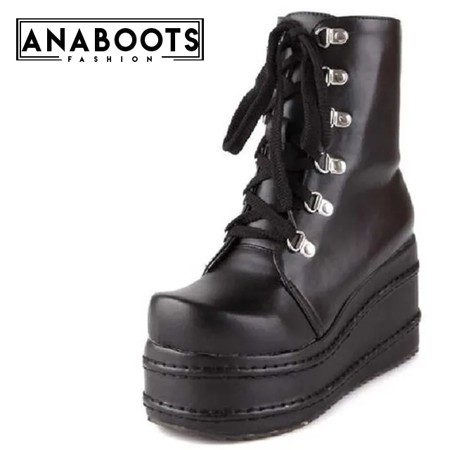 Ankle Boots High Heel Wedges