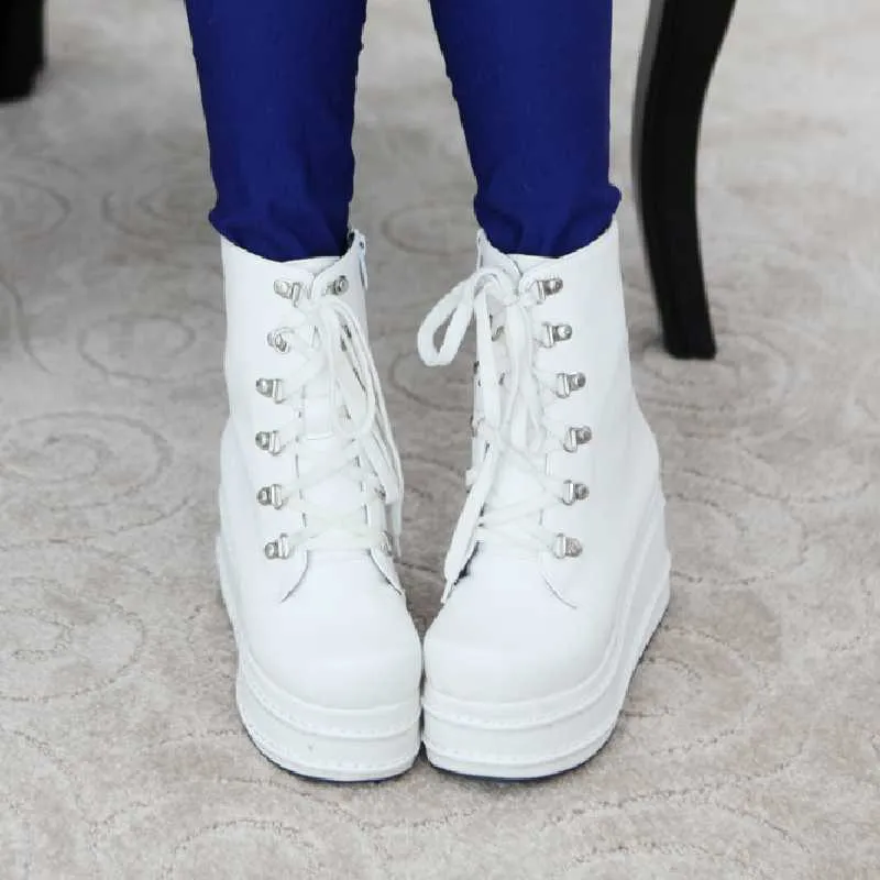 Ankle Boots High Heel Wedges