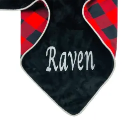 Black Buffalo Plaid Minky Blanket