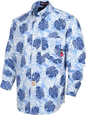 BOCOMAL FR Shirts Printed Paisley/Hawaii Lightweight Pearl Snaps Button Down Flame Resistant NFPA2112 CAT2 Work Shirt