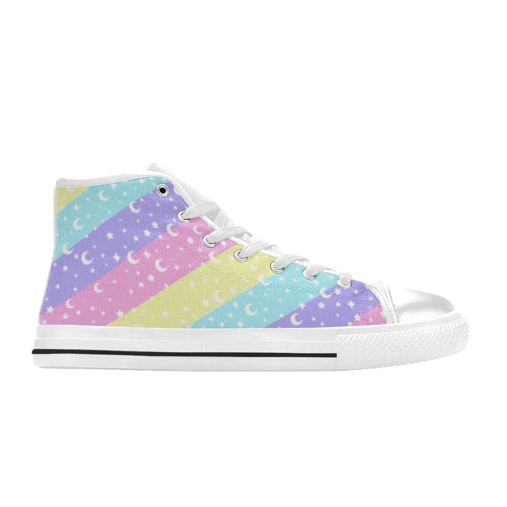 Cosmic Rainbow Men’s Classic High Top Shoes