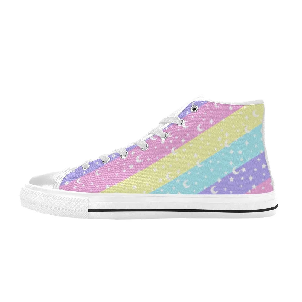 Cosmic Rainbow Men’s Classic High Top Shoes