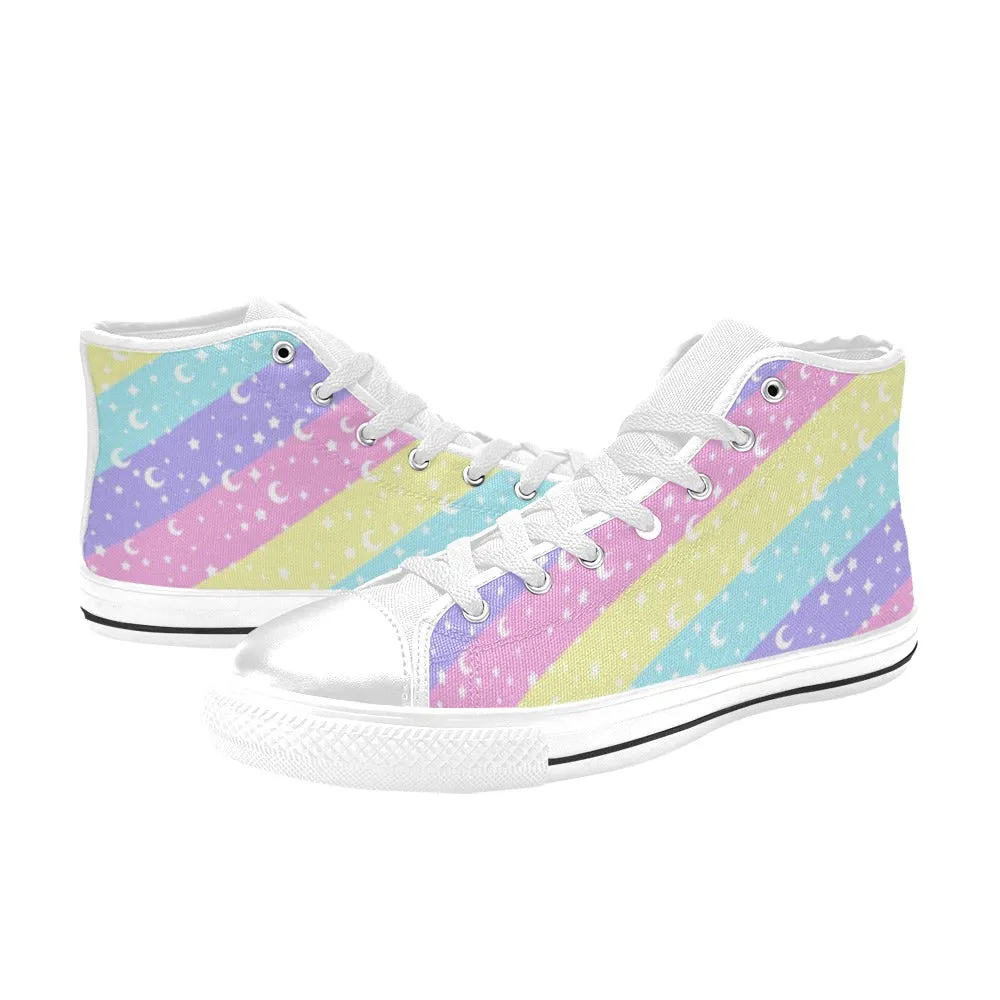 Cosmic Rainbow Men’s Classic High Top Shoes