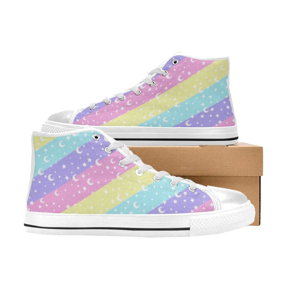 Cosmic Rainbow Men’s Classic High Top Shoes