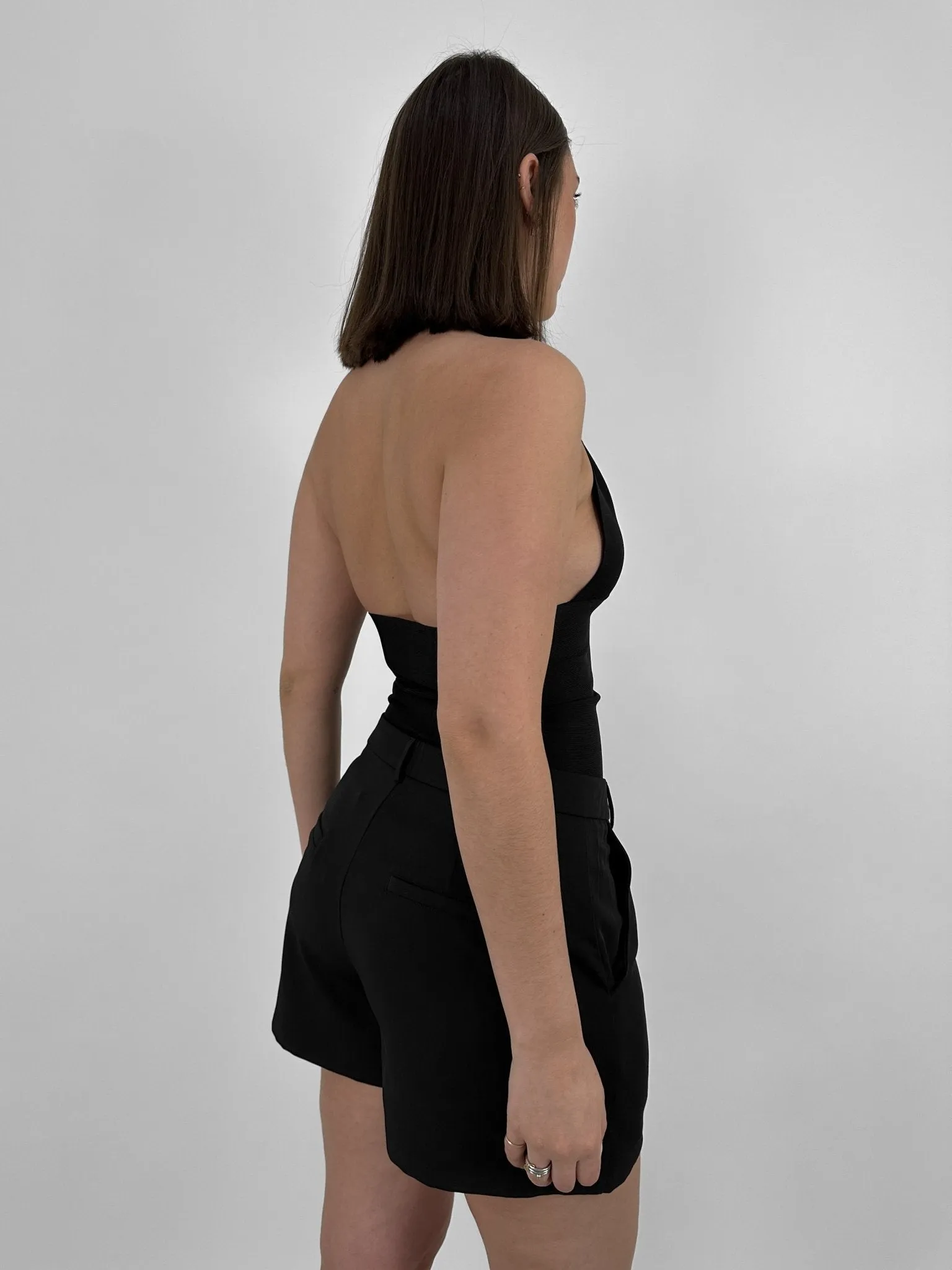 Deep V Knit Halter Top