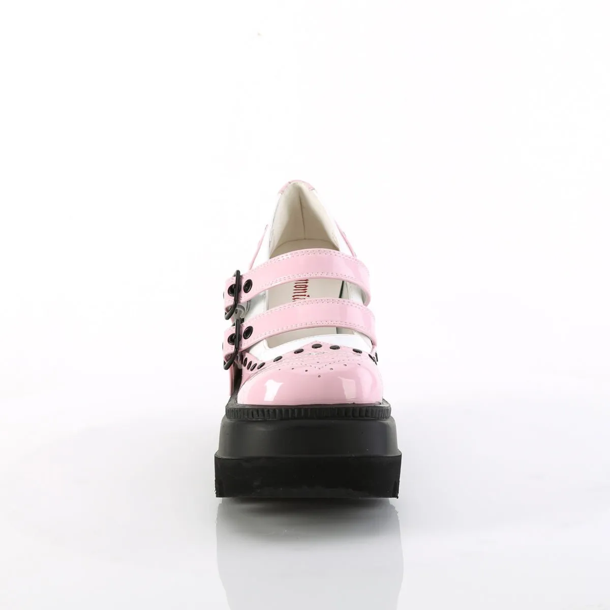 Demonia SHAKER-27 | Baby Pink Patent Leather Mary Janes