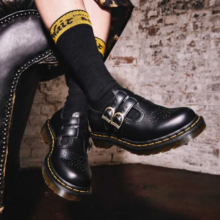 Dr Martens 8065 2 Strap Mary Jane DM Core Shoe Black