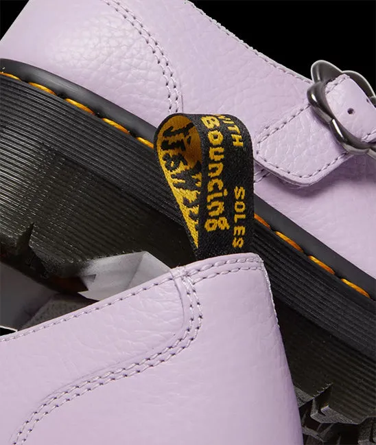 Dr Martens - Lilac Addina Flower Buckle Leather Platform Shoes