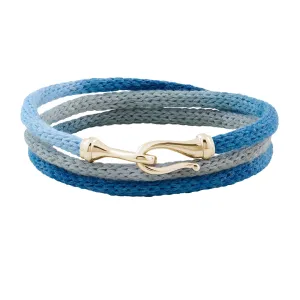Fish Hook Knitted Wrap Bracelet in Gold