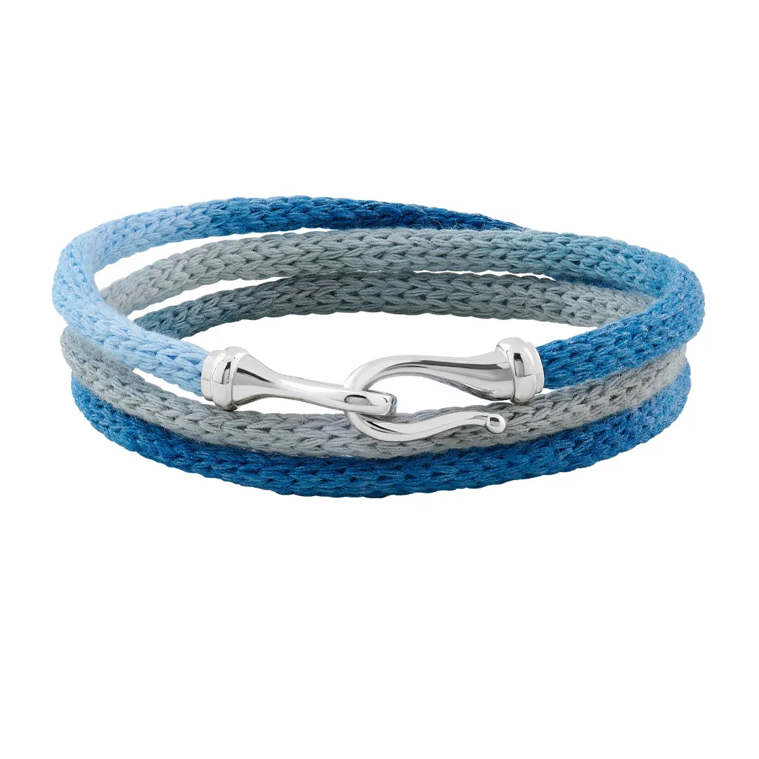 Fish Hook Knitted Wrap Bracelet in Gold