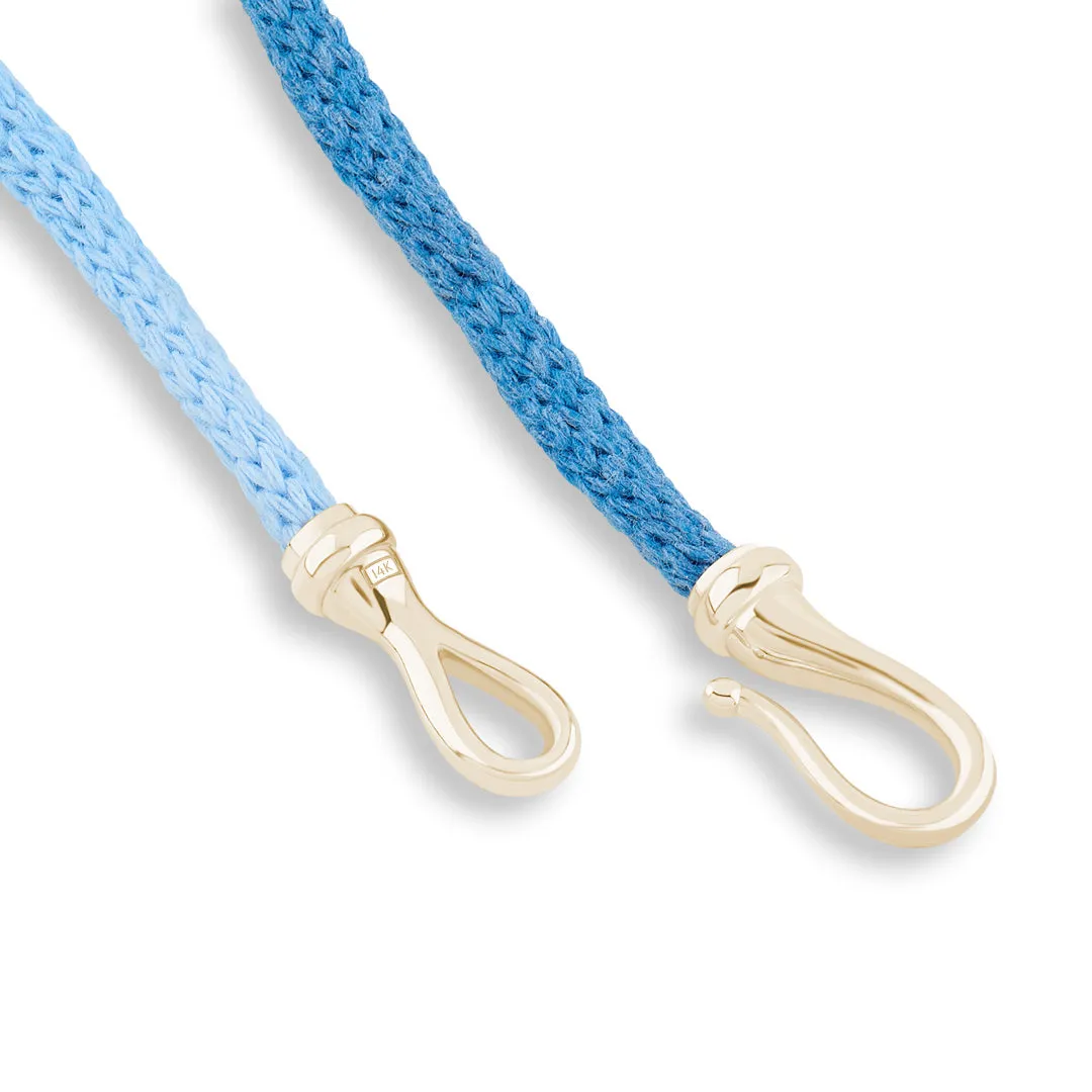 Fish Hook Knitted Wrap Bracelet in Gold