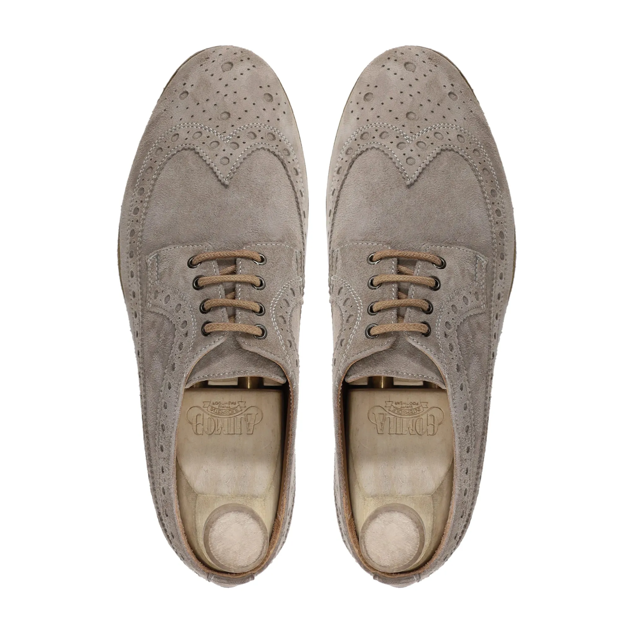 Jack - Men's Beige Kid Suede Derby Shoe
