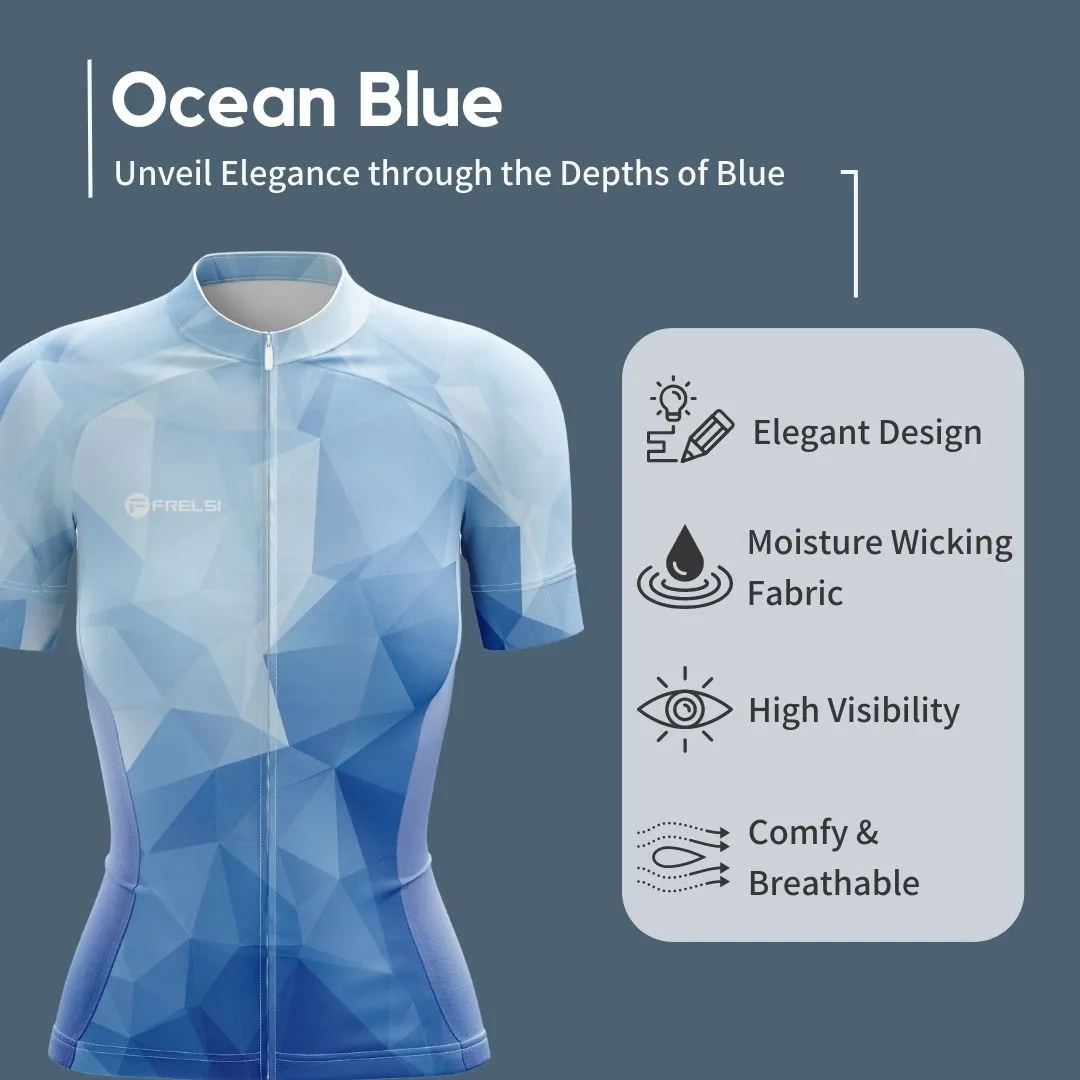 Ocean Blue | Women's Short Sleeve Cycling Set