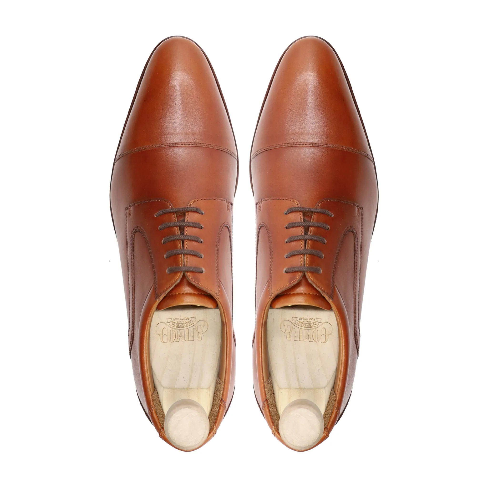 Omaha - Men's Tan Brown Calf Leather Derby Shoe