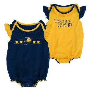 Outerstuff NBA Infant Girls Indiana Pacers Homecoming 2 Pack Creeper