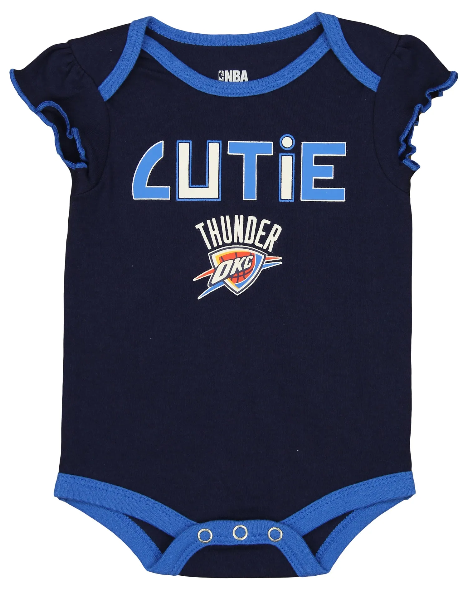 Outerstuff Oklahoma City Thunder NBA Girls Newborn Infant 3 Pack Bodysuit set