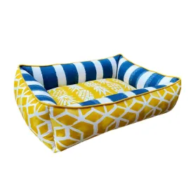 Pineapple Poolside Snuggler Dog Bed
