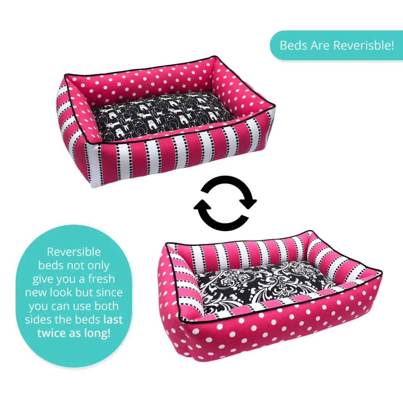 Pink Puppy Snuggler Dog Bed