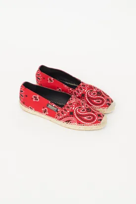 Red Bandana Espadrilles Sneaker