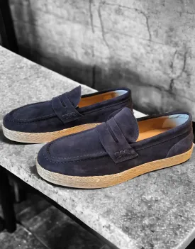 Suede Loafer Espadrilles
