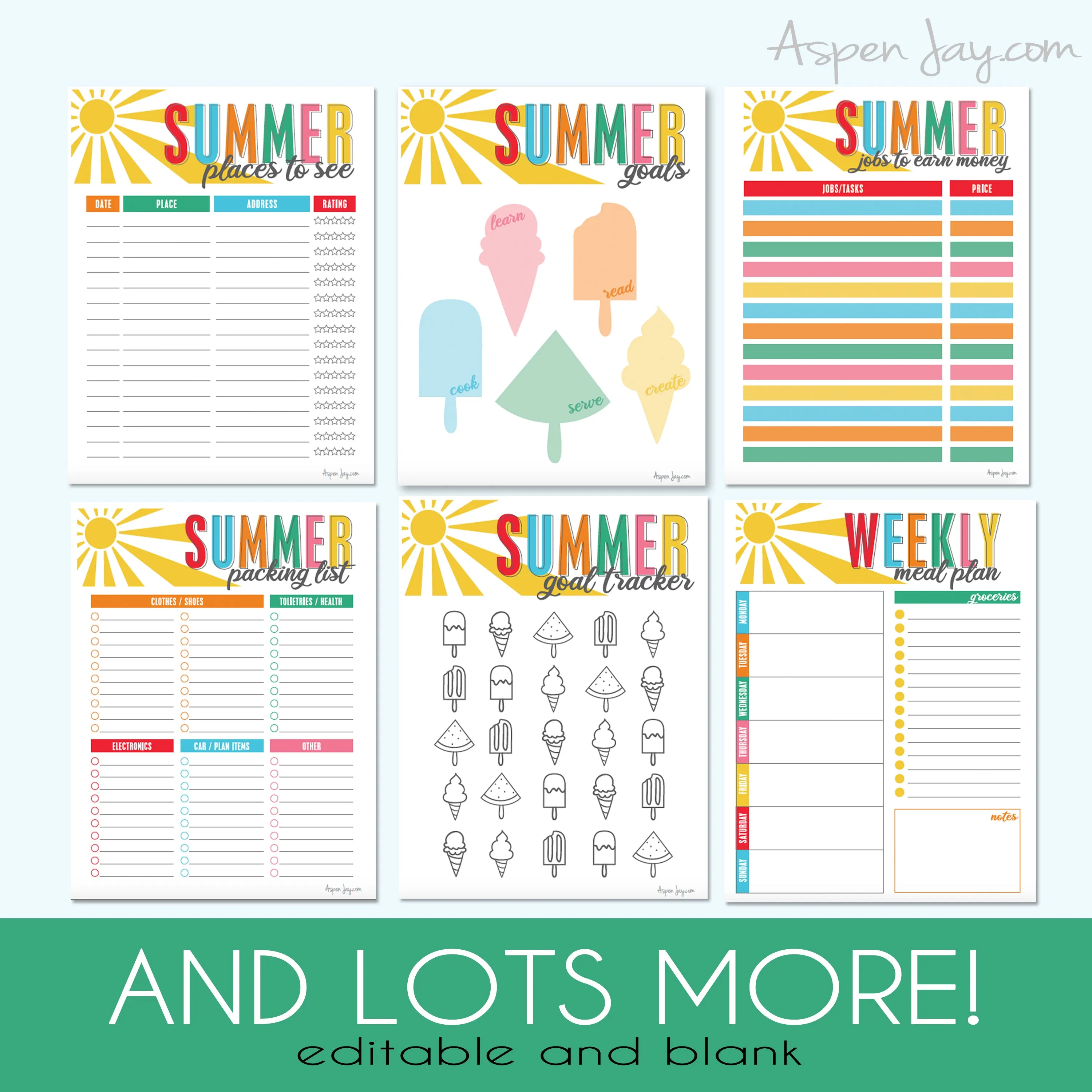 Summer Planner Bundle