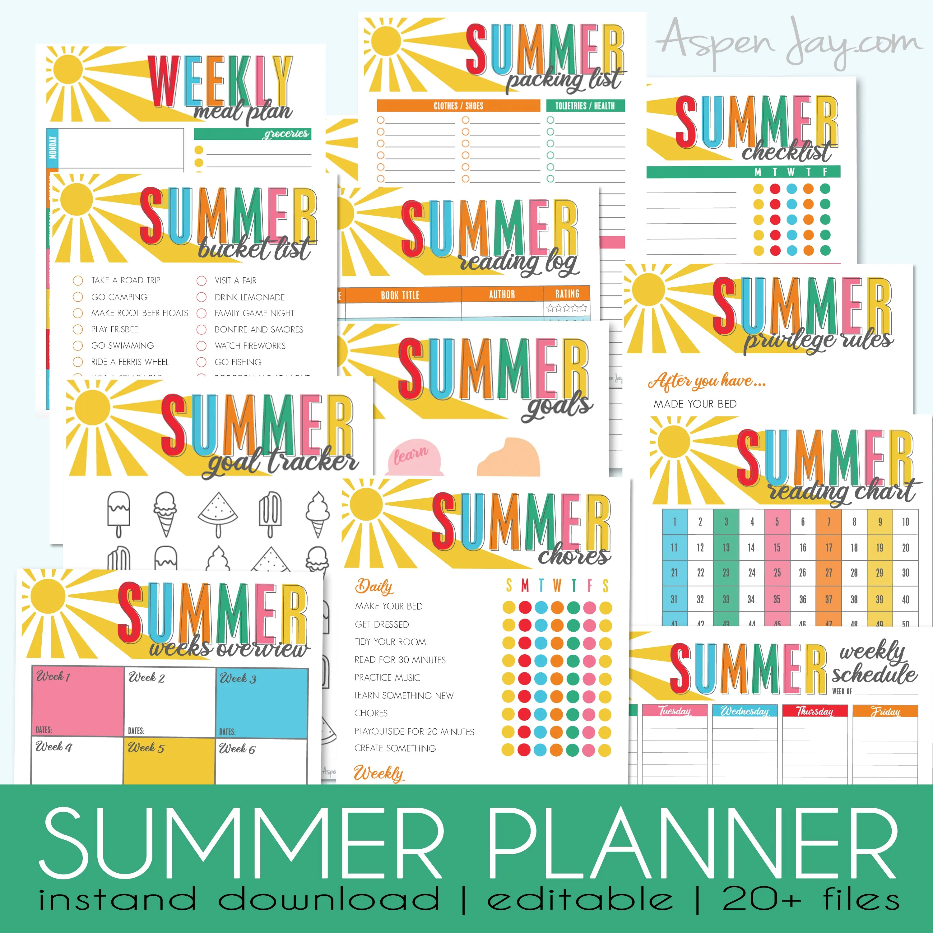 Summer Planner Bundle