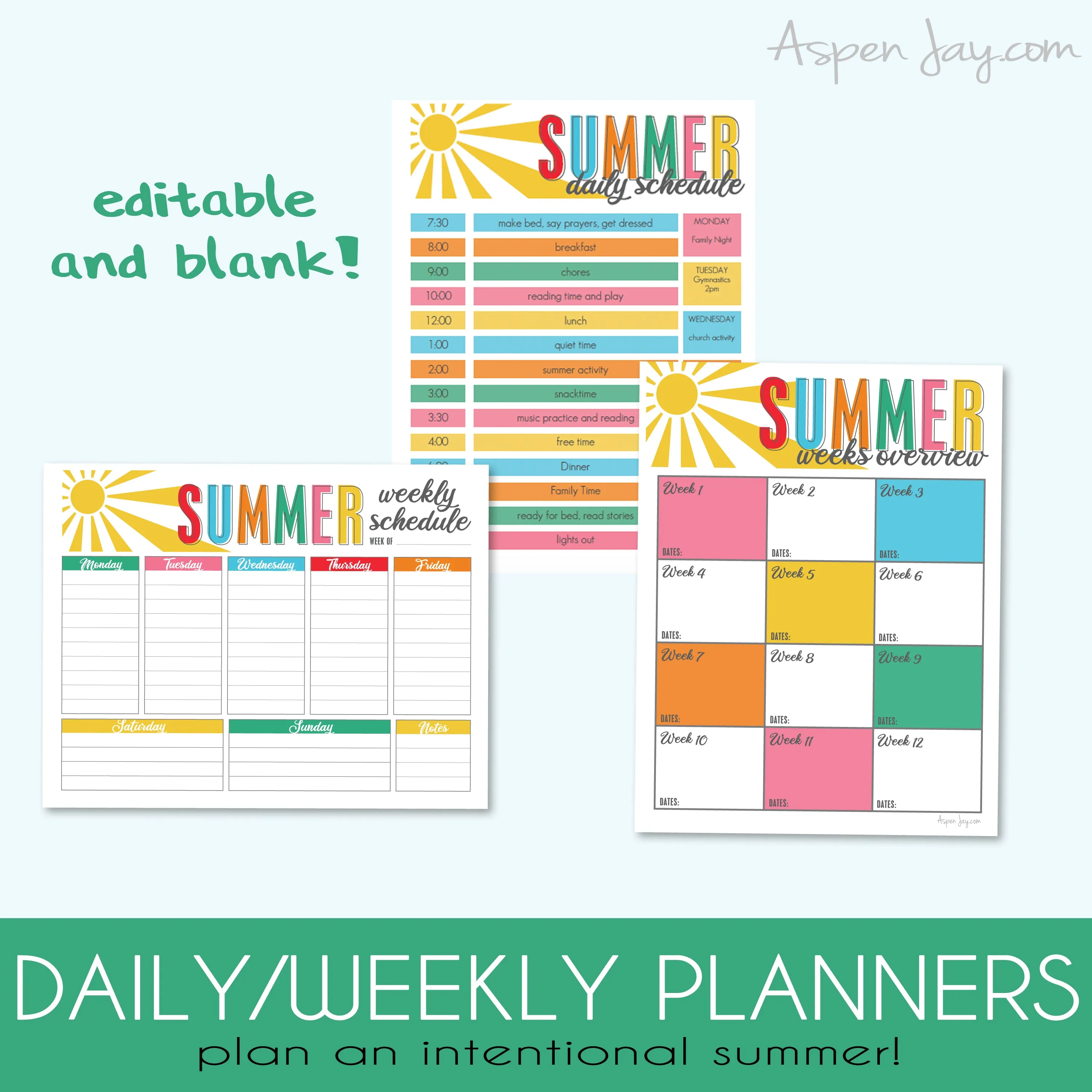 Summer Planner Bundle