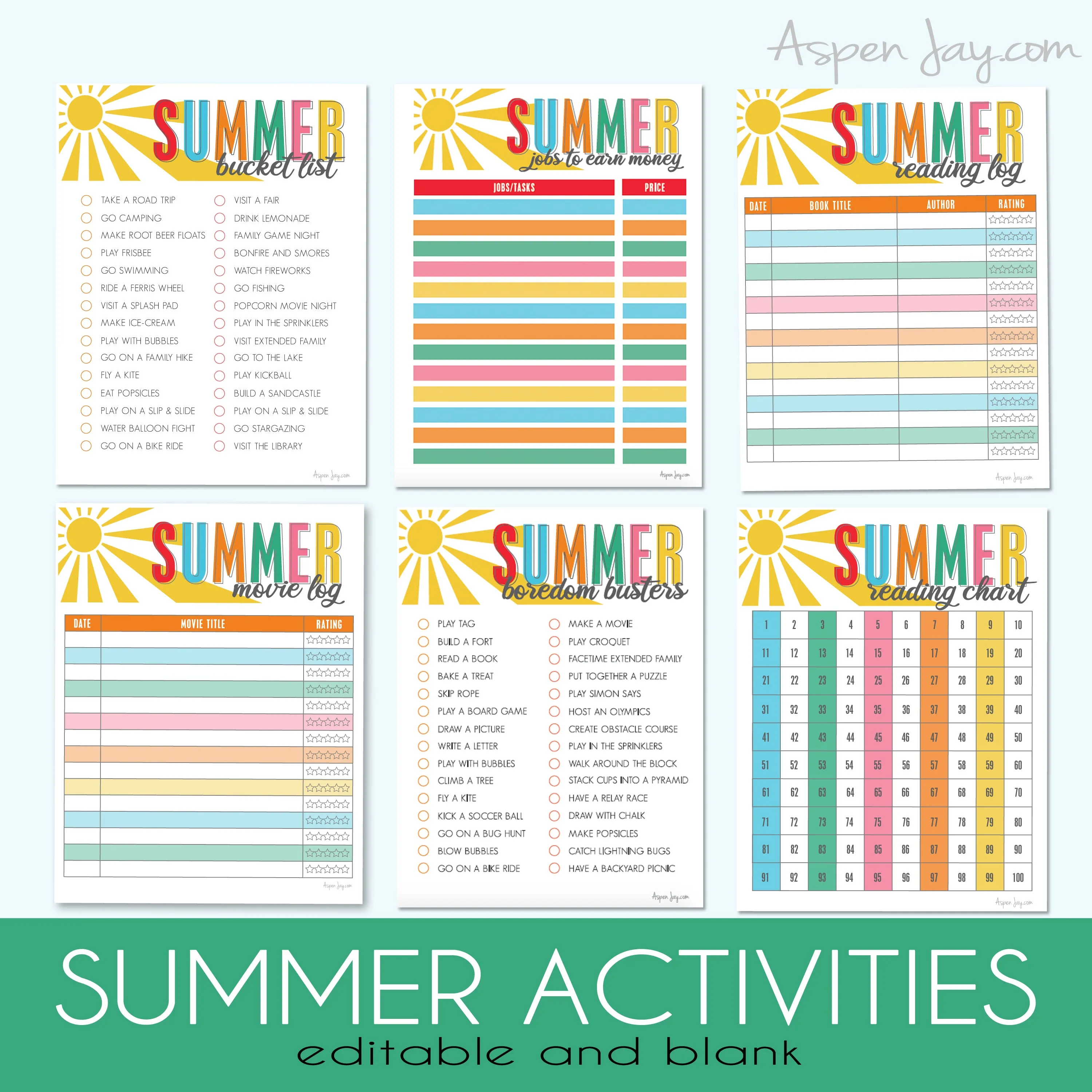 Summer Planner Bundle