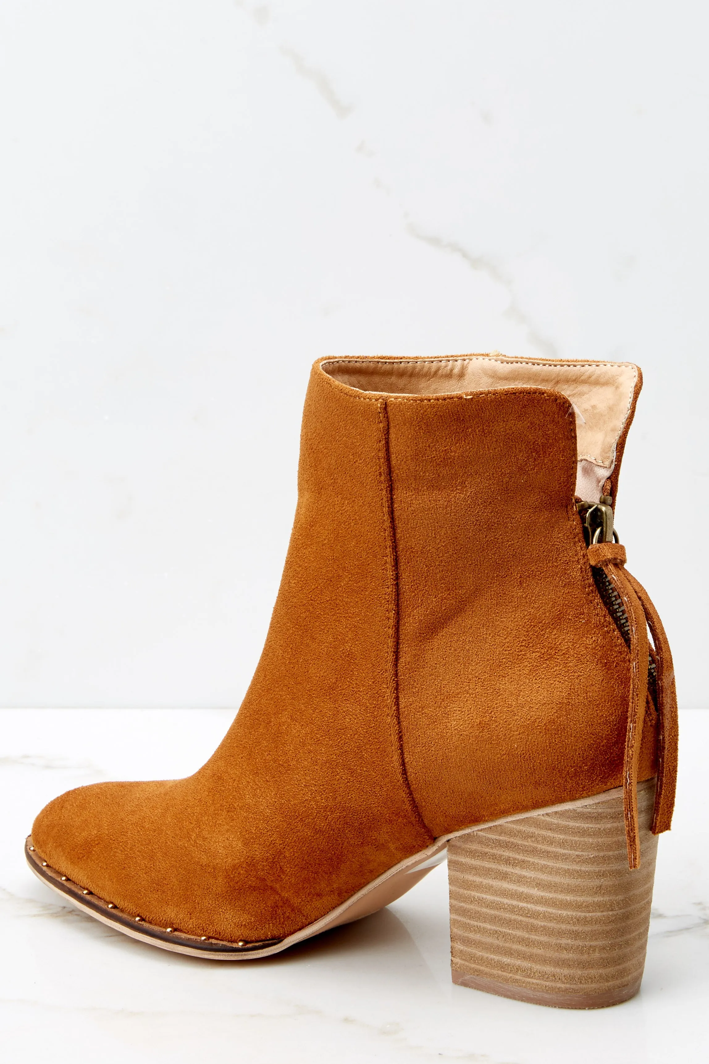 Taking These With Me Caramel Brown Ankle Booties